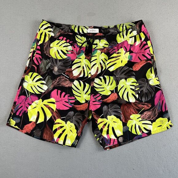 Saturdays NYC Timothy Hyper Monstera Print 7” Inseam Swim Short Men’s Size XL - Picture 1 of 16